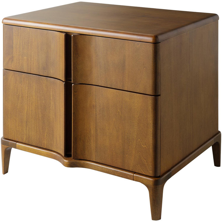 Grande Walnut Poplar Modern Nightstand