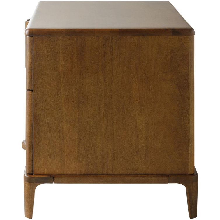 Grande Walnut Poplar Modern Nightstand