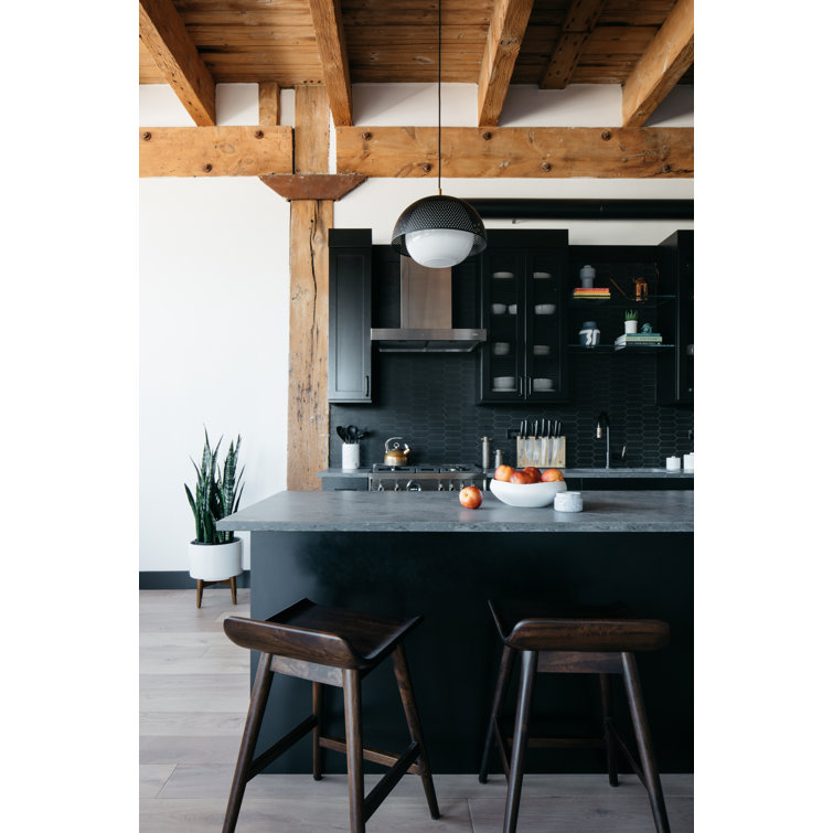 Elegant Matte Black & Satin Brass Globe Pendant Light with White Glass