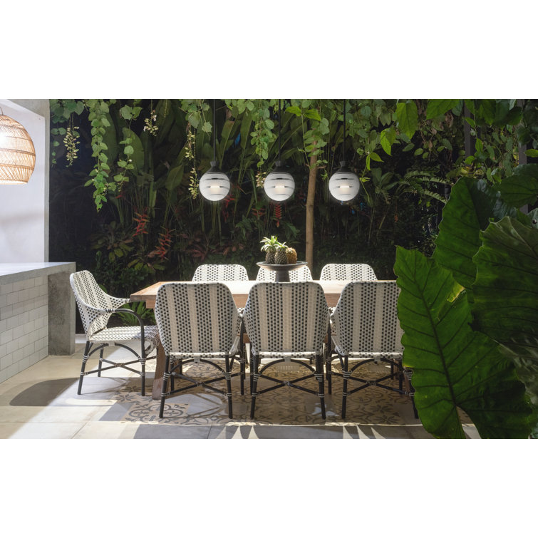 Black and White Glass Semi-Flush Mount Light Fixture