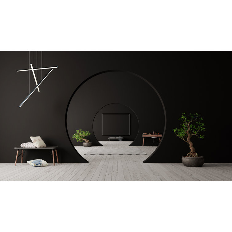 Natick Black Aluminum 3-Light LED Cluster Pendant