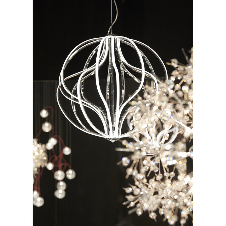 Aura 16-Light Polished Chrome LED Globe Chandelier