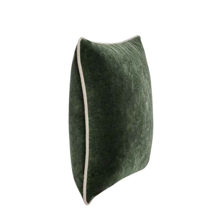 Harriet Green Velvet 18" Square Throw Pillow