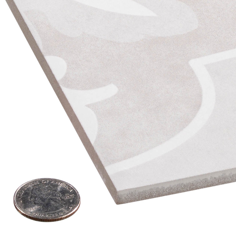Villardo Beige Matte 6x6 Porcelain Patterned Tile