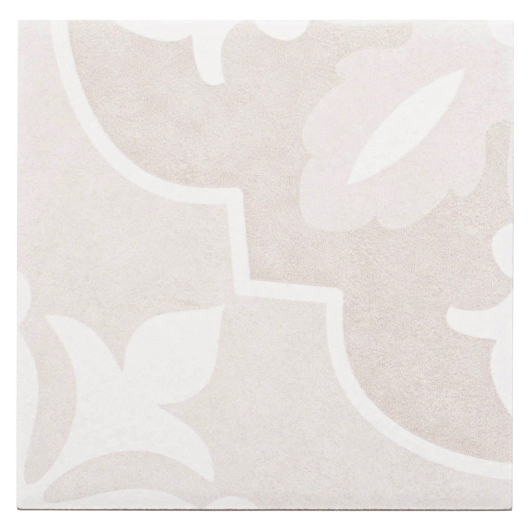 Villardo Beige Matte 6x6 Porcelain Patterned Tile