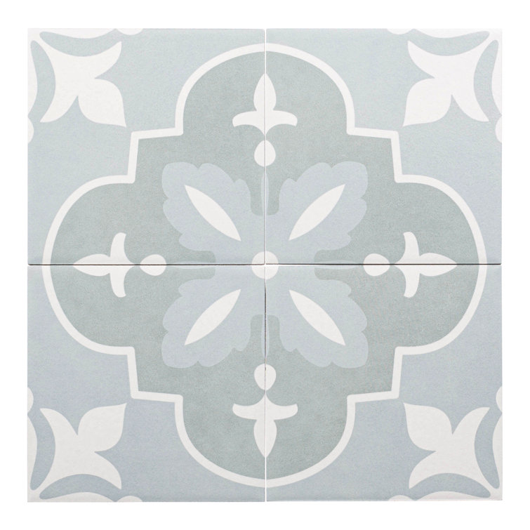 Veneto Black and Gray 6x6 Matte Porcelain Tile