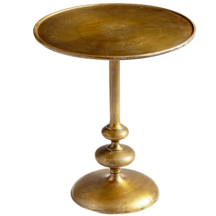 Antique Brass Round Metal Side Table