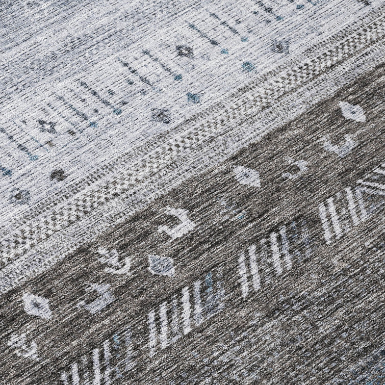 Chantille Blue and Gray Transitional Indoor Outdoor Area Rug