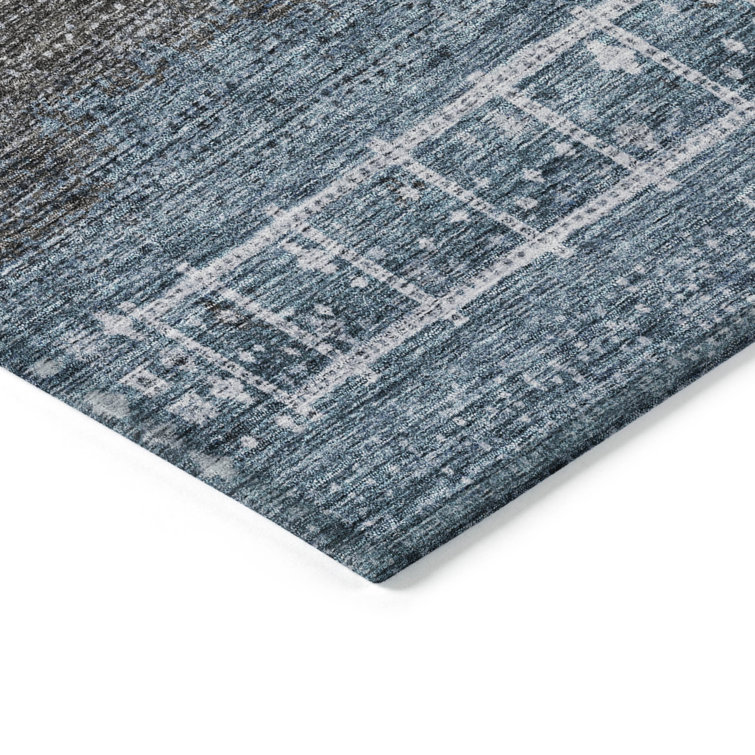Chantille Blue and Gray Transitional Indoor Outdoor Area Rug