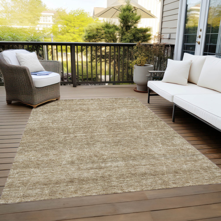 Addison Red Synthetic Flat Woven Washable 3' x 5' Rug