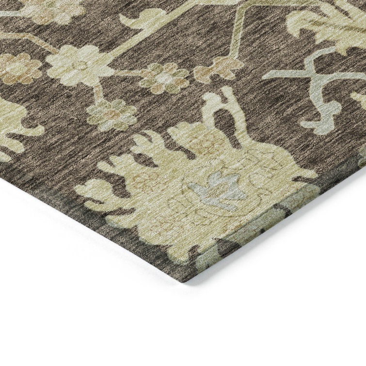 Addison Red Synthetic Flat Woven Washable Rug 20" x 30"