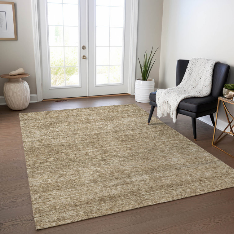 Addison Red Synthetic Flat Woven Washable 3' x 5' Rug