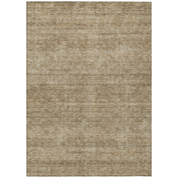 Addison Red Synthetic Flat Woven Washable 3' x 5' Rug