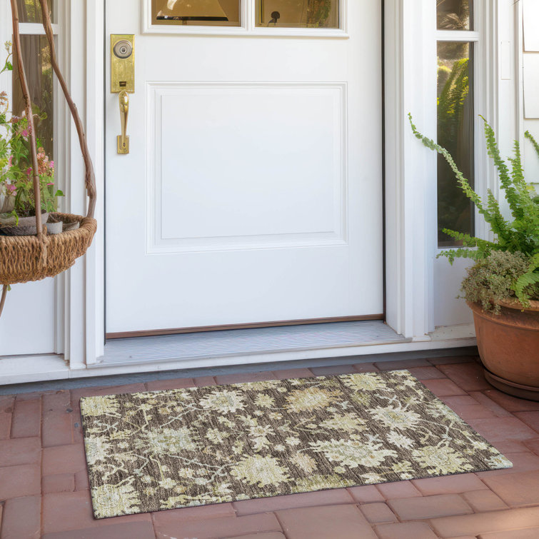 Addison Red Synthetic Flat Woven Washable Rug 20" x 30"