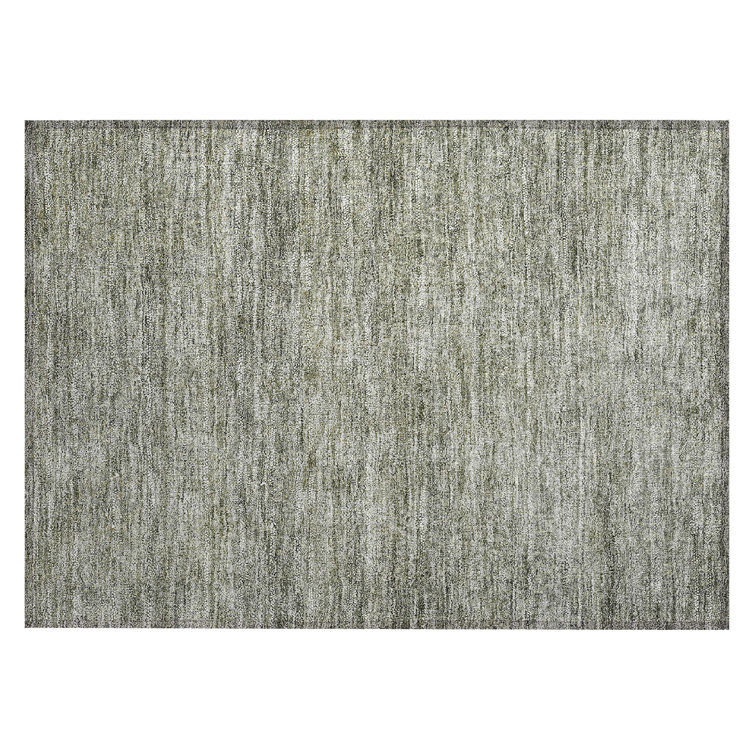 Sage Green Washable Indoor/Outdoor Rectangular Rug
