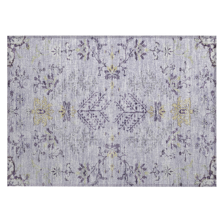 Machine Washable Indoor/Outdoor Cicel ACN1156 Lavender Rug