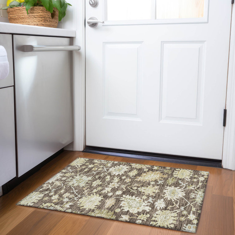 Addison Red Synthetic Flat Woven Washable Rug 20" x 30"