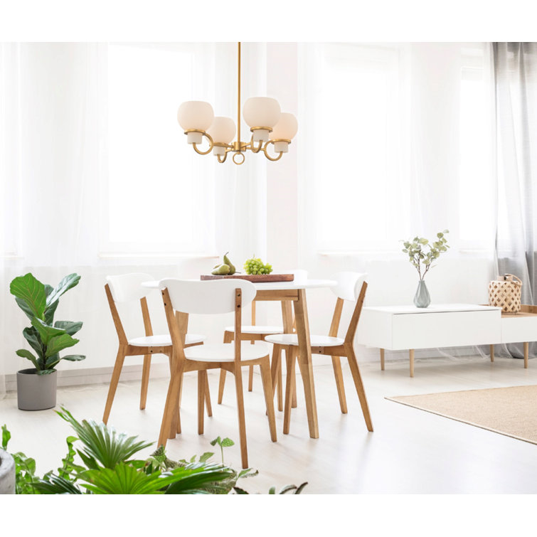 Winter Brass Mini Drum Chandelier with Frosted Glass
