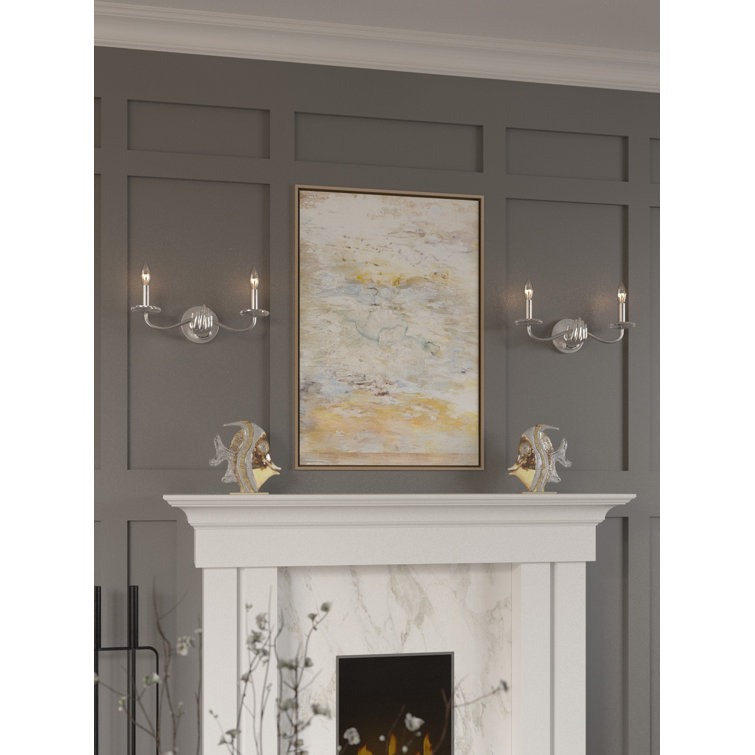 Historic Brass Dual Candle Dimmable Wall Sconce