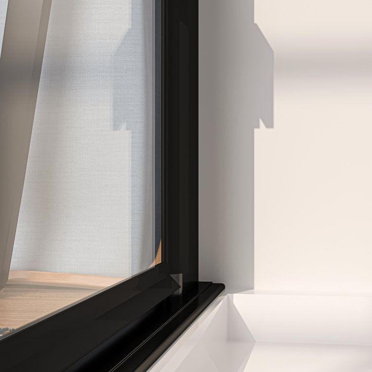 34'' W x 72'' H Frameless Clear Glass Pivot Shower Door in Matte Black Finish