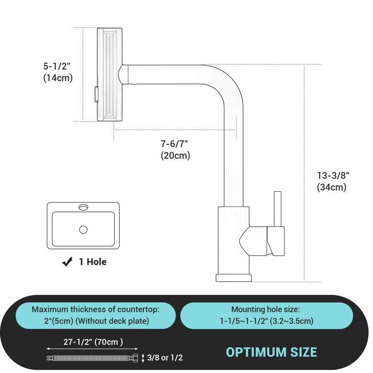 Brushed Nickel Stainless Steel Pull-Out Spray Kitchen Faucet