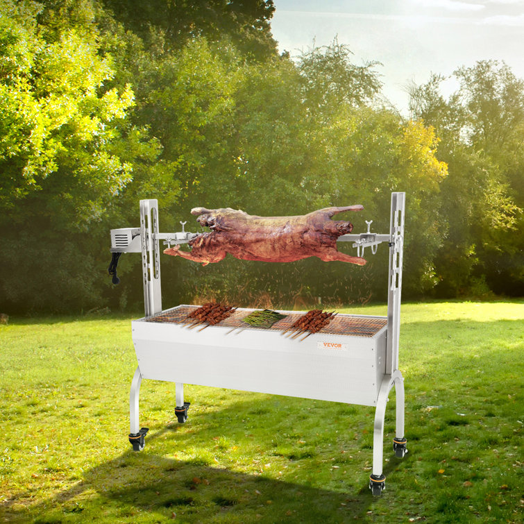 VEVOR 46" Stainless Steel Rotisserie Grill with Adjustable Height