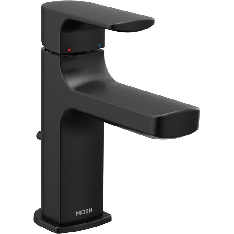Sleek Matte Black Modern Bathroom Faucet with Chrome Accents