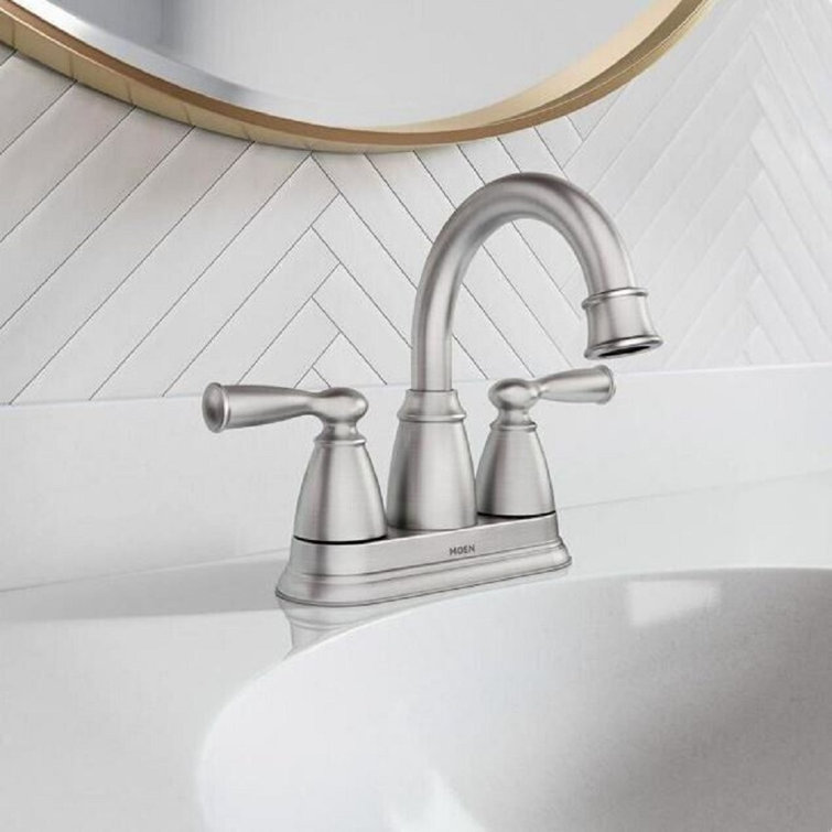 Moen Banbury Brushed Nickel High Arc Centerset Faucet