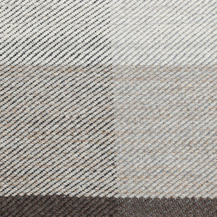 Elysian Gray 8' x 10' Handwoven Wool Blend Easy-Care Rug