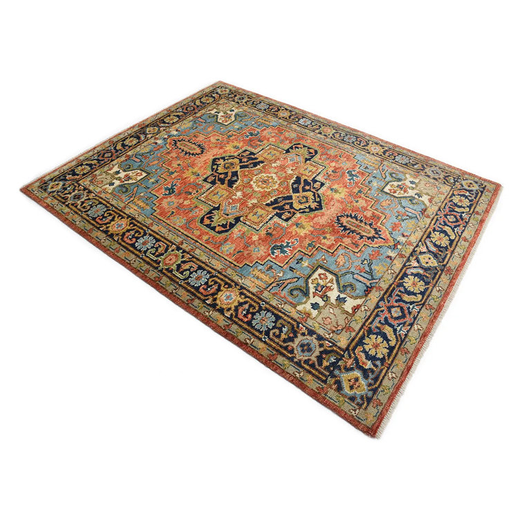 Handmade Geometric Wool 8' x 10' Rectangular Rug