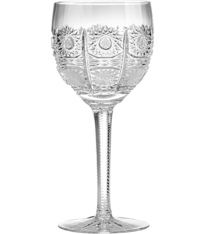 Baudilio 7oz Clear Crystal Wine Glass Set of 2