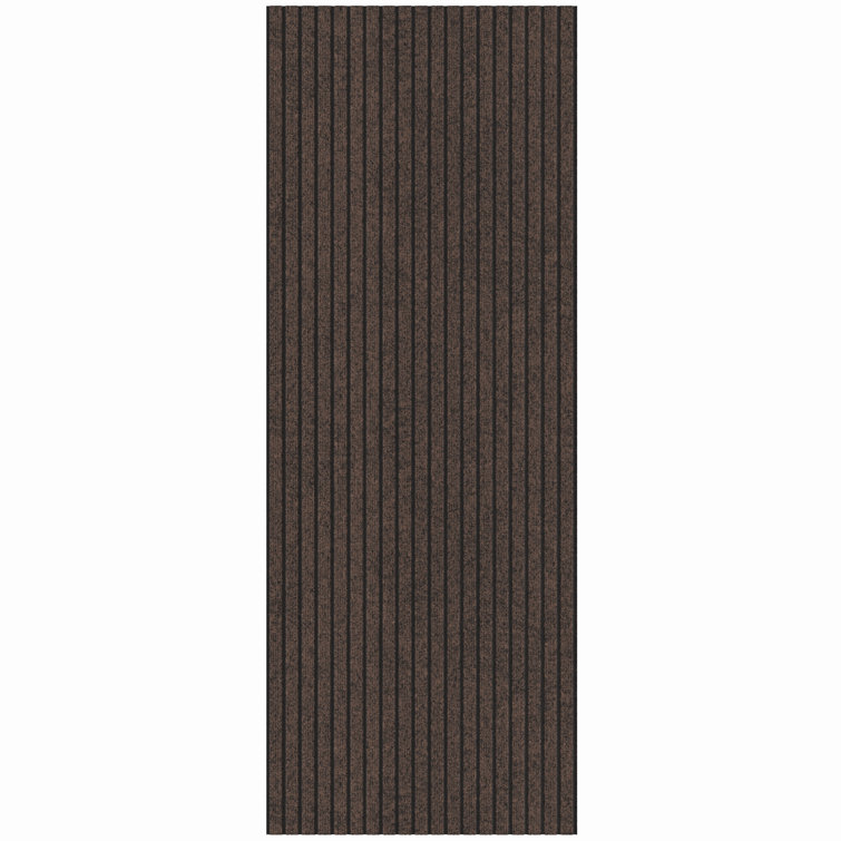 Gray Non-Slip Synthetic Indoor/Outdoor Runner Rug, 2' x 10'