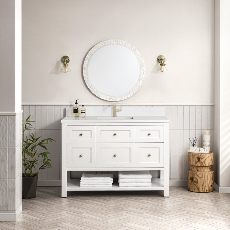 Breckenridge 48" White Solid Wood Single Vanity