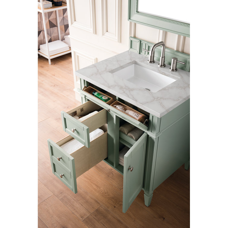 Sage Green Plywood Single Freestanding Bathroom Vanity