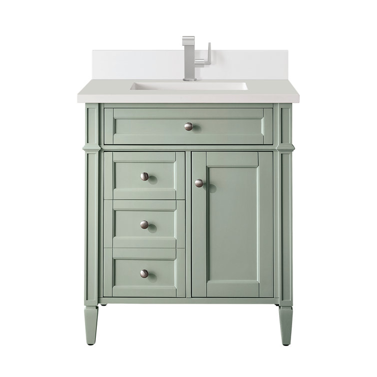 Sage Green Plywood Single Freestanding Bathroom Vanity