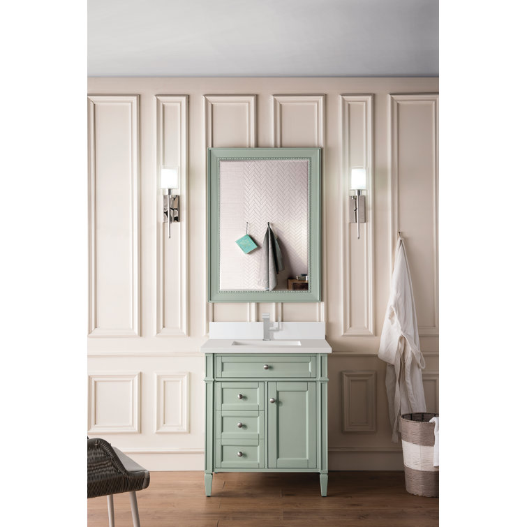 Sage Green Plywood Single Freestanding Bathroom Vanity