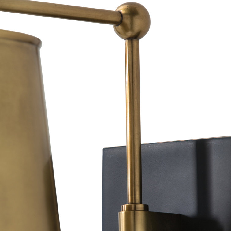 Watson Antique Brass and Bronze Swing Arm Wall Sconce