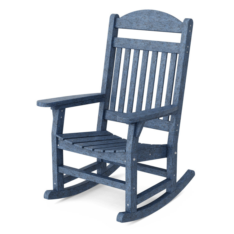 Patriot Blue Poly Lumber Traditional Outdoor Rocking Chair