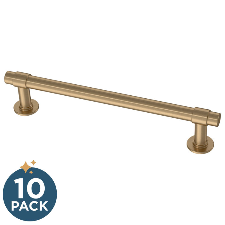 Champagne Bronze 5-Inch Cylindrical Bar Pull with Mounting Hardware