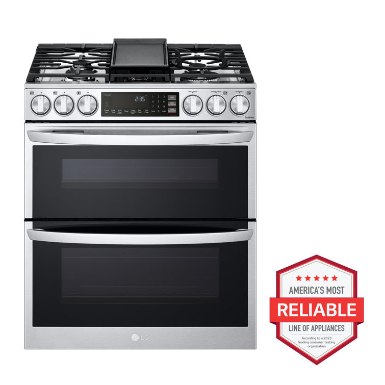 30 Inch Stainless Steel Smart Dual-Fuel Double Oven Range