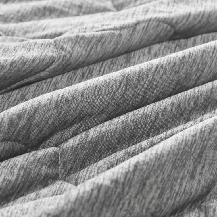 Gray Cooling Touch Reversible Knitted Throw Blanket