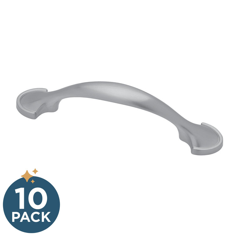 Satin Nickel Half Round Spoon Foot Cabinet Pull