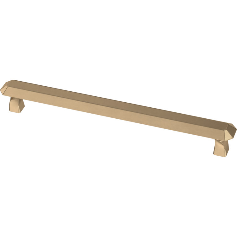 Champagne Bronze Geometric Bar Cabinet Pull with Mounting Hardware