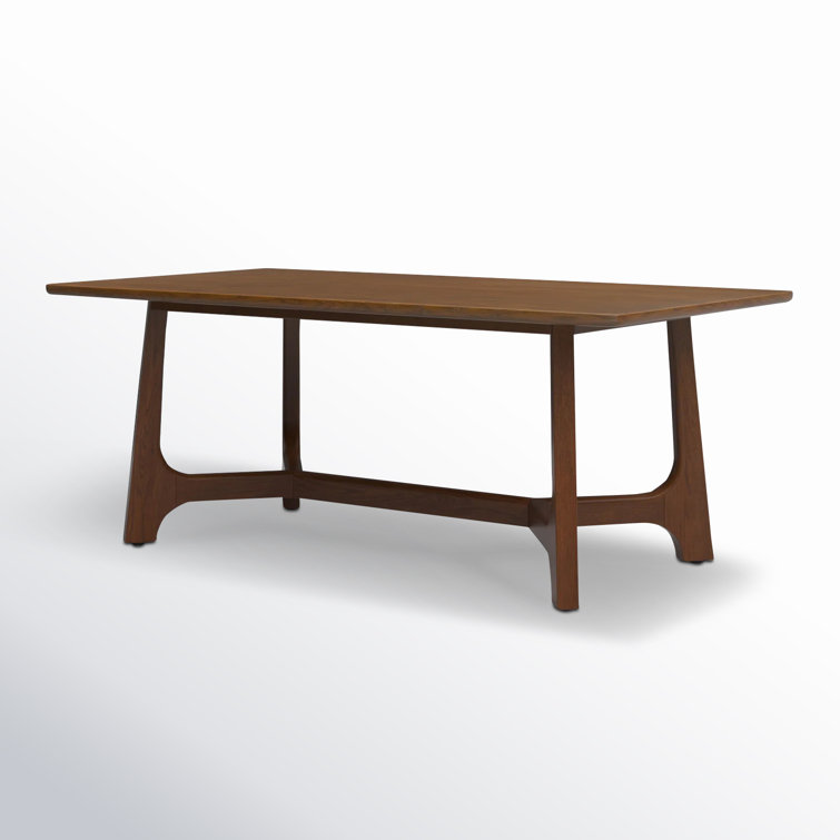 Burk 76" Medium Oak Rectangular Trestle Dining Table