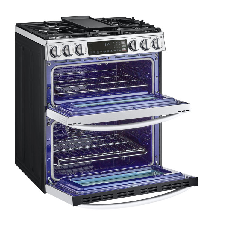 30 Inch Stainless Steel Smart Dual-Fuel Double Oven Range