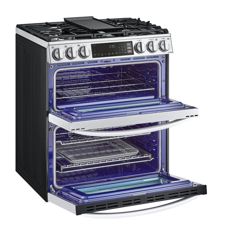 30 Inch Stainless Steel Smart Dual-Fuel Double Oven Range