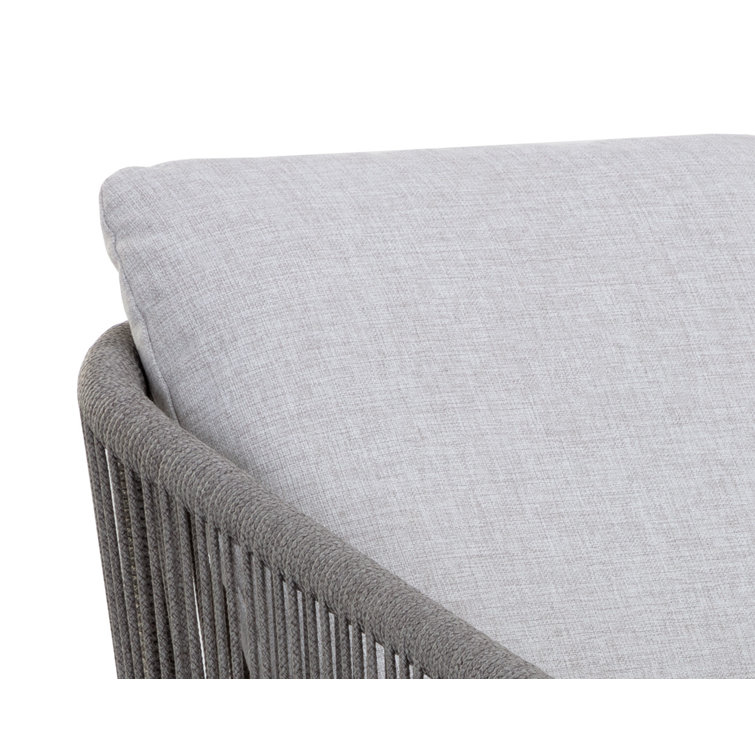 Gracebay Light Grey Aluminum Outdoor Dining Armchair