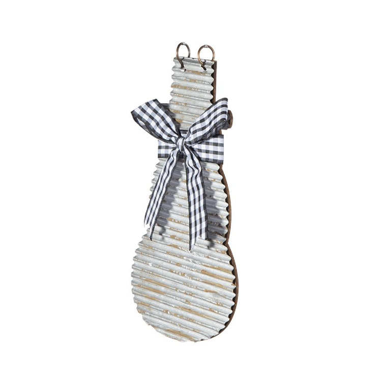 Set of 12 Distressed Gray and White Wooden Snowman Ornaments