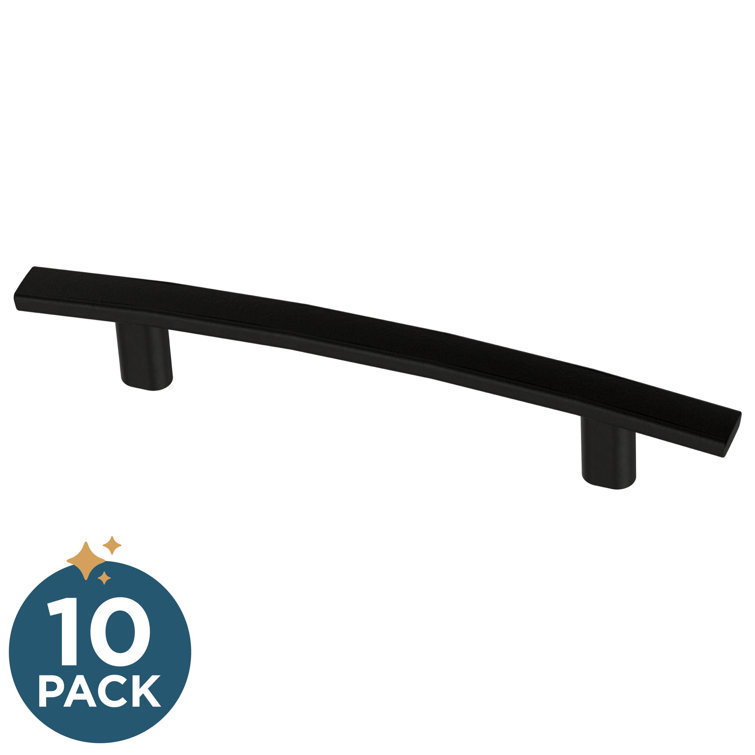 Matte Black Brass Cabinet Bar Pulls with Mounting Hardware