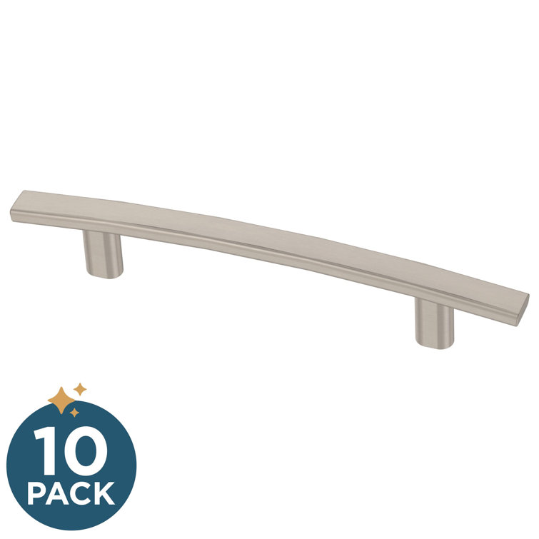Satin Nickel Half Round Spoon Foot Cabinet Pull
